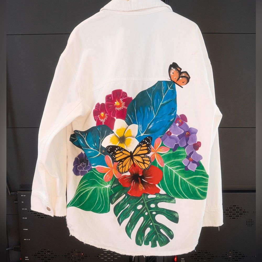 Hand painted custom jean jackets